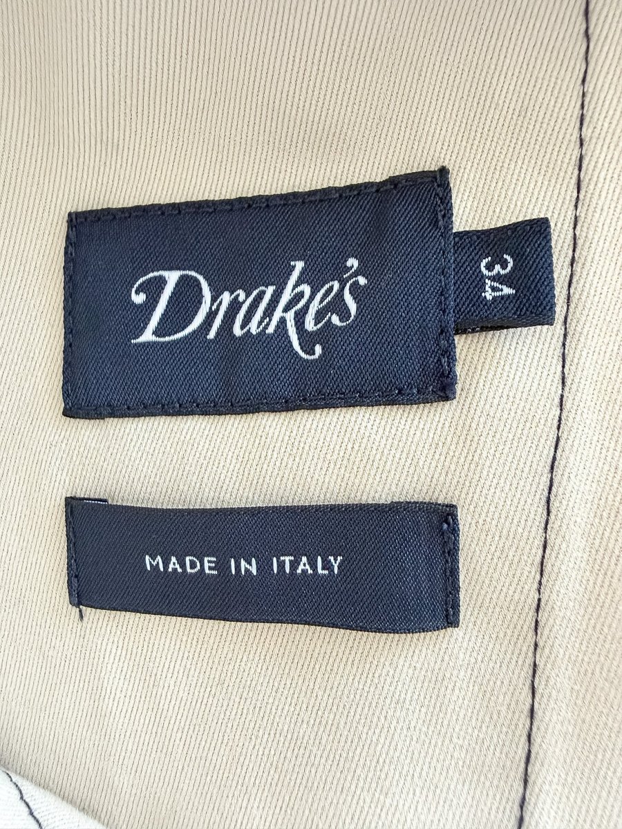 Drake's Mk1 Linen Games Trousers Navy Blue - Imagen 9