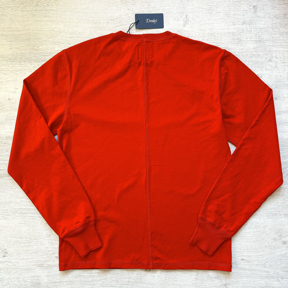 Drake's Red Long Sleeve Hiking Tee Shirt - Imagen 3