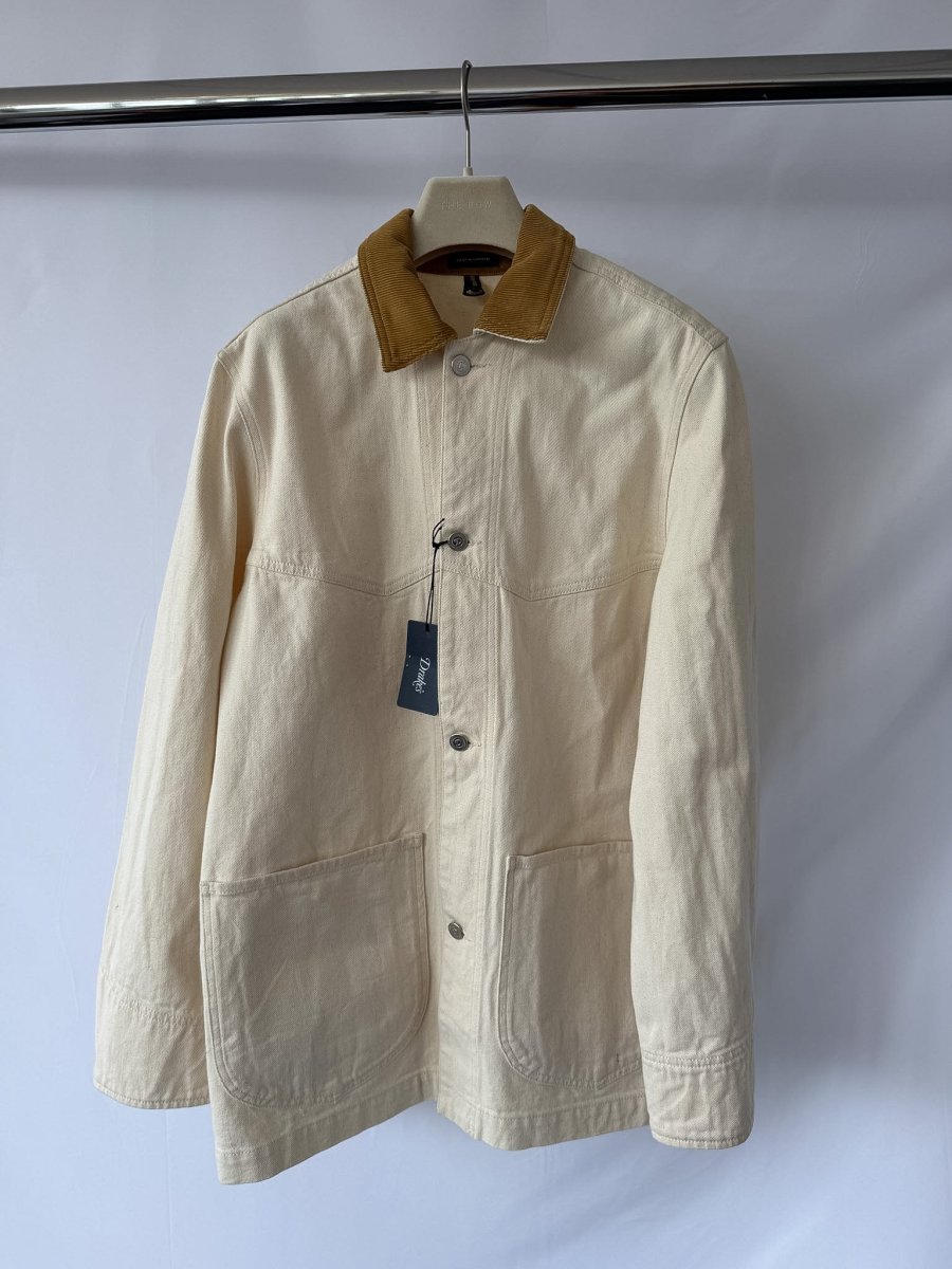 Drake's Western Chore Jacket Ecru - Imagen 4