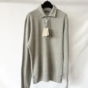 Tom Ford Grey Half Button Pull Over Sweatshirt