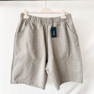Drake's Grey Cotton D Flag Emblem Jogger Shorts