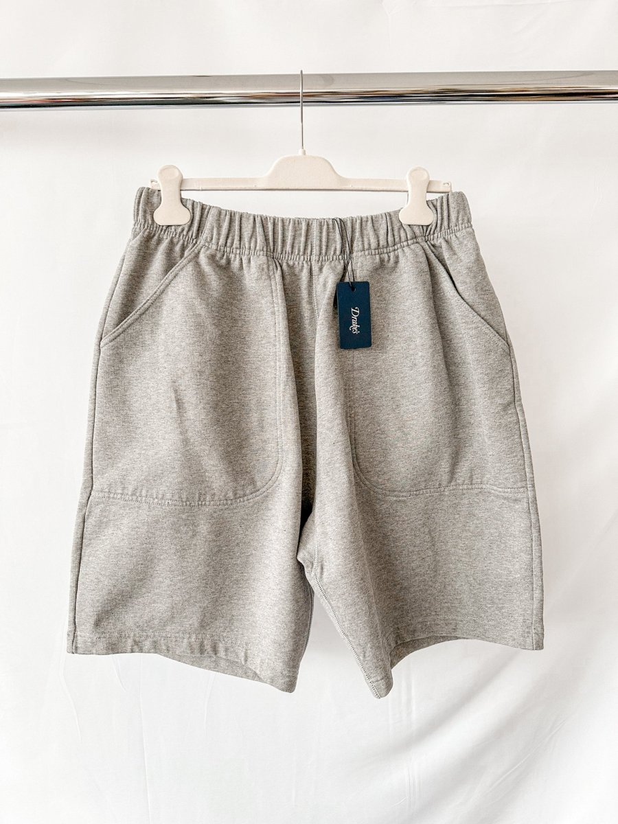 Drake's Grey Cotton D Flag Emblem Jogger Shorts - Imagen 2
