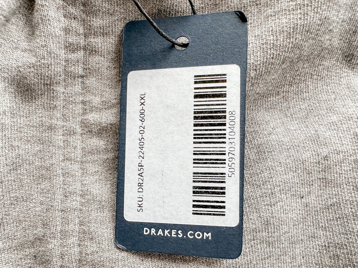 Drake's Grey Cotton D Flag Emblem Jogger Shorts - Imagen 7