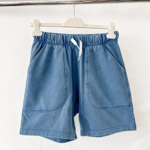 Drake's Acid Blue Cotton Drawstring Jogger Shorts