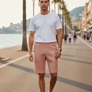 Issey Miyake Pleats Please Peach Shorts