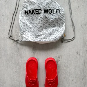 NAKED WOLFE Red Tommy Wolf Embossed Waterproof Sandals Slide