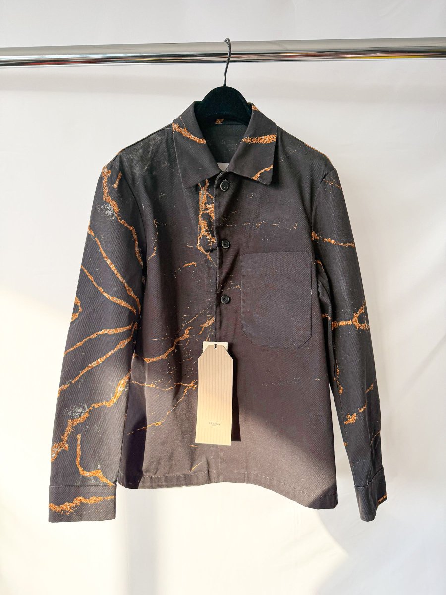 Barena Cotton Canvas Over Shirt Jacket In Black - Imagen 3