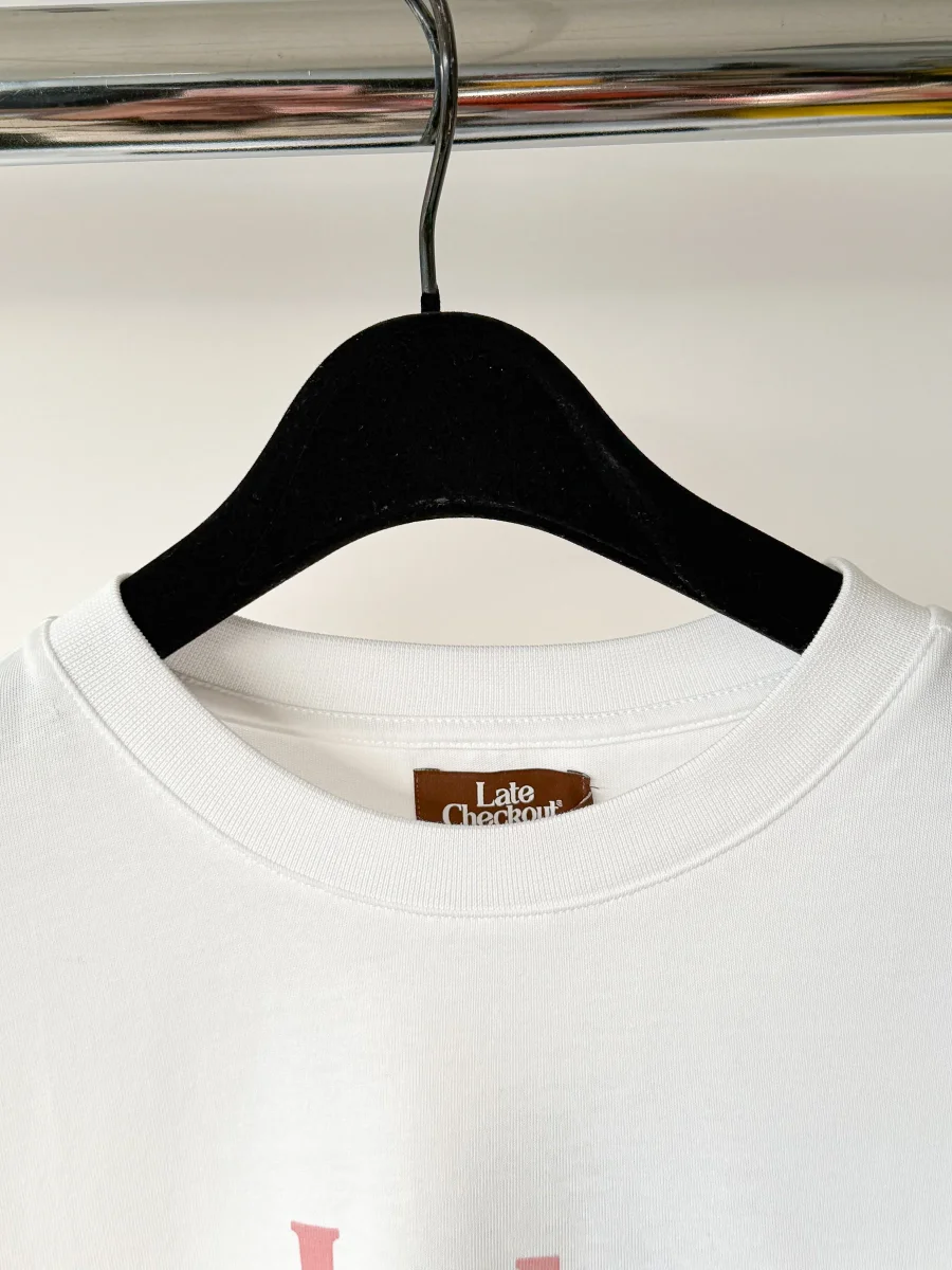 Late Checkout White Tee Shirt - Imagen 7