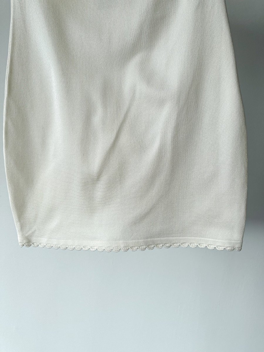 Alexandra Vauthier Bridal White Voluminous Ruffle Neckline Off Shoulder Mini Dress - Imagen 9