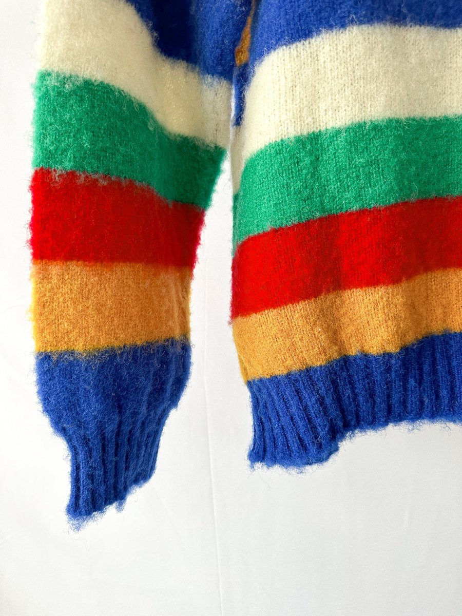 Drake's Shetland Jumper In Multi Coloured Stripe - Imagen 6