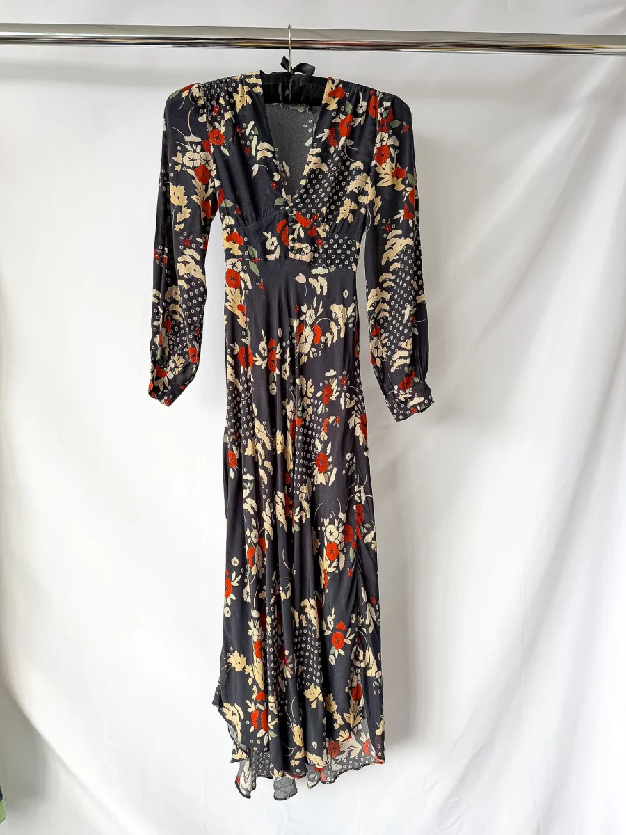 Rixo London Black Trula Floral Print Maxi Dress - Imagen 4