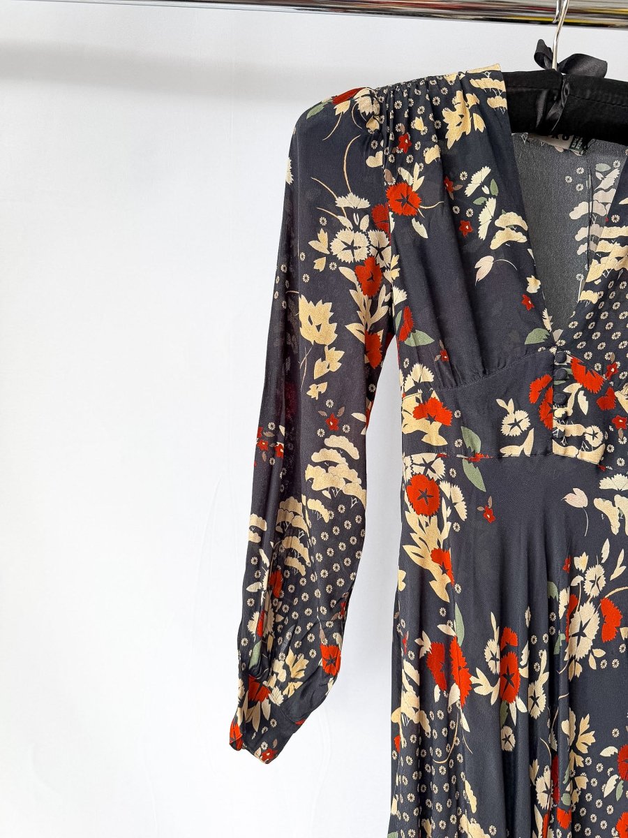 Rixo London Black Trula Floral Print Maxi Dress - Imagen 5