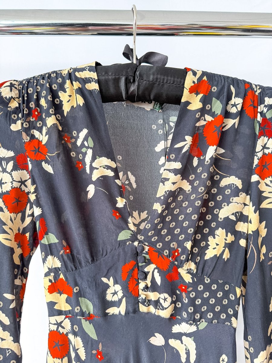 Rixo London Black Trula Floral Print Maxi Dress - Imagen 6