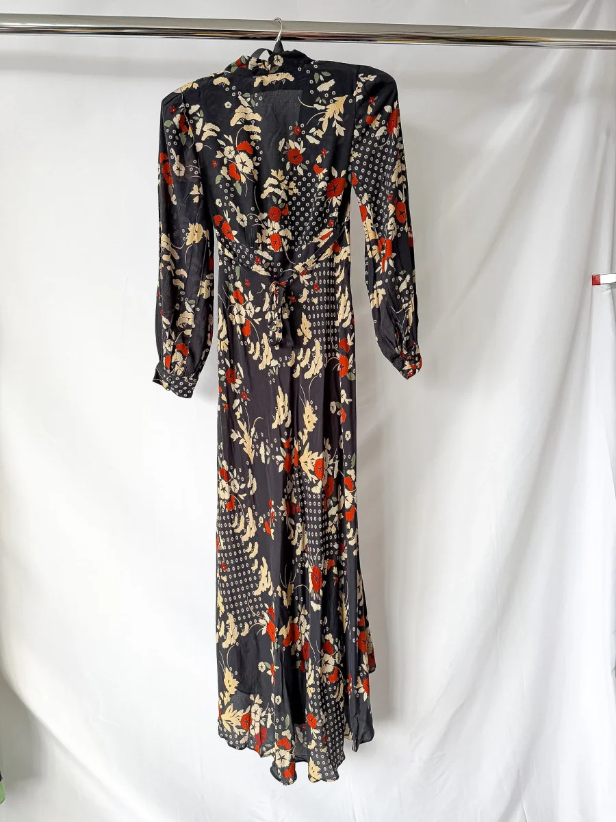 Rixo London Black Trula Floral Print Maxi Dress - Imagen 8