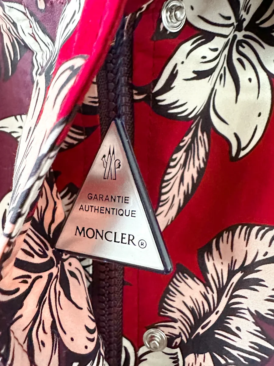 Moncler Astrophy Floral Jacket Burgundy - Imagen 7
