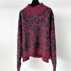 Sweaty Betty Animal Jacquard Turtleneck Sweater