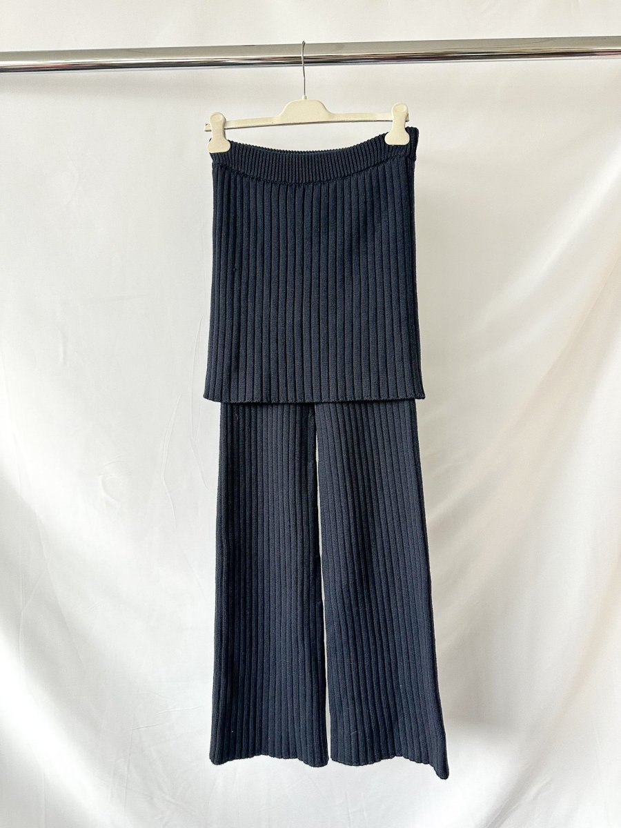 Loewe Layered Skirt Flared Leg Wool Trousers - Imagen 3