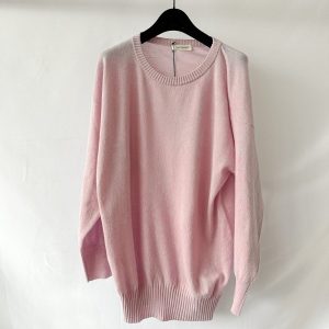 There Was One 100% Cashmere Lavender Long Sleeve Loose Fit Jumper