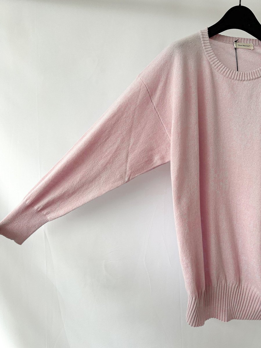 There Was One 100% Cashmere Lavender Long Sleeve Loose Fit Jumper - Imagen 4