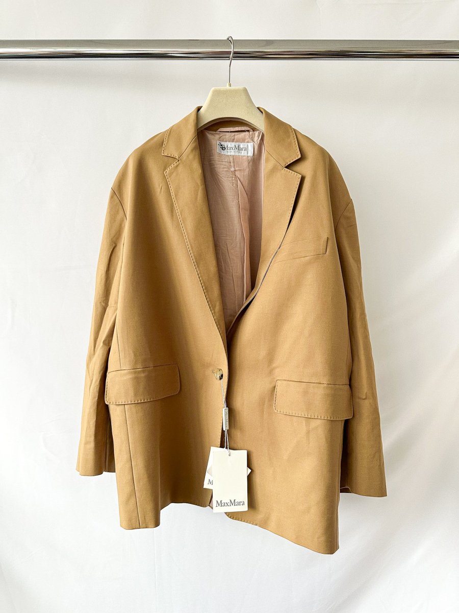 Max Mara Light Brown Monica Oversized Blazer Jacket - Imagen 3
