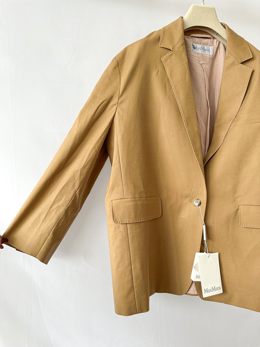 Max Mara Light Brown Monica Oversized Blazer Jacket - Imagen 5