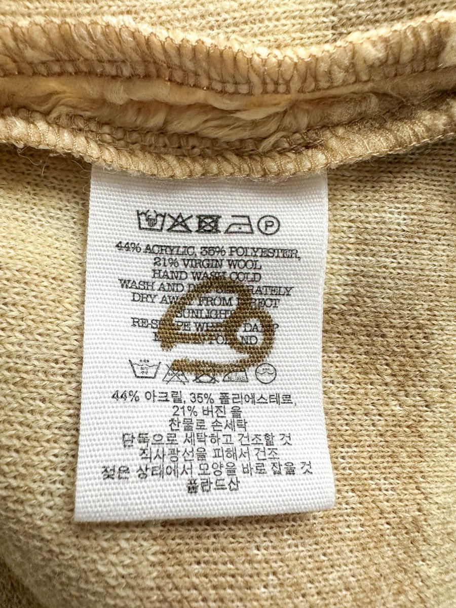 YMC Sara Teddy Fleece Beige Brown Patchwork Sweatshirt - Imagen 8