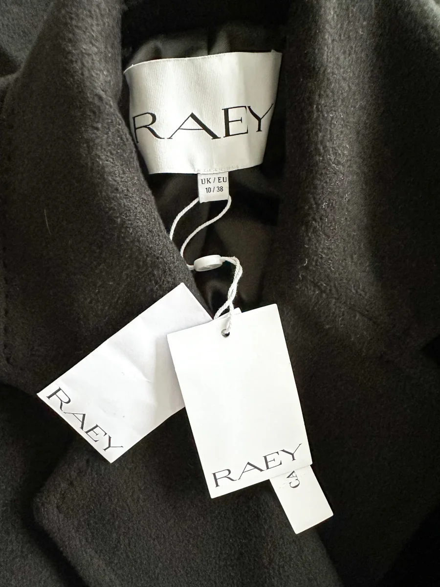 Raey Black Double Breasted Wool Coat - Imagen 7