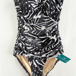 Seaspray Black White Bandeau Swimsuit