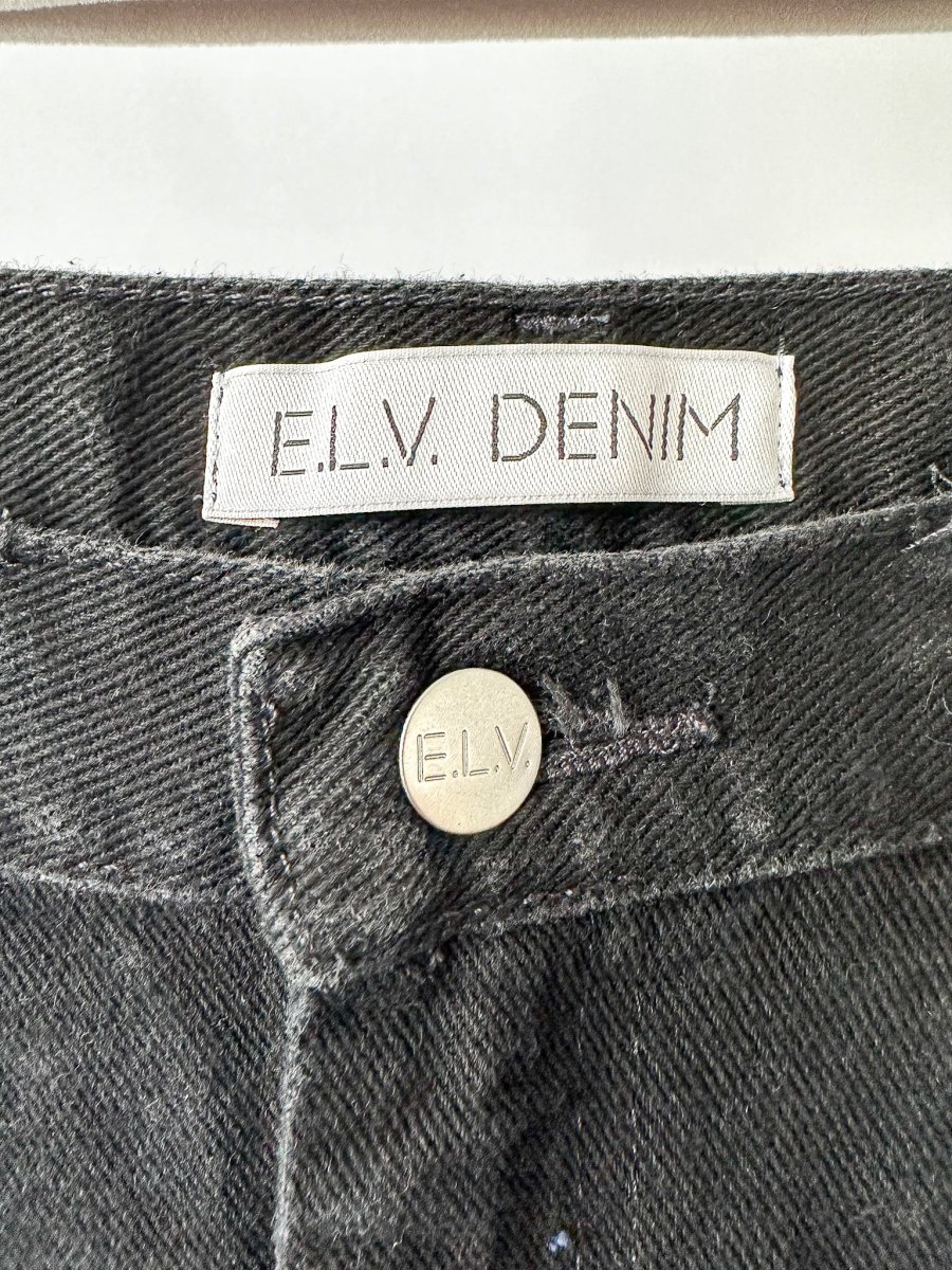 E.L.V. Denim The Twin Light Blue Black Straight Leg Jeans - Imagen 3
