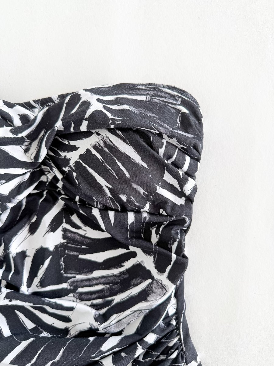 Seaspray Black White Bandeau Swimsuit - Imagen 4