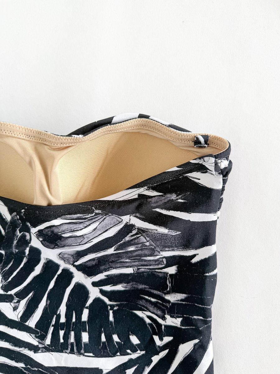 Seaspray Black White Bandeau Swimsuit - Imagen 7