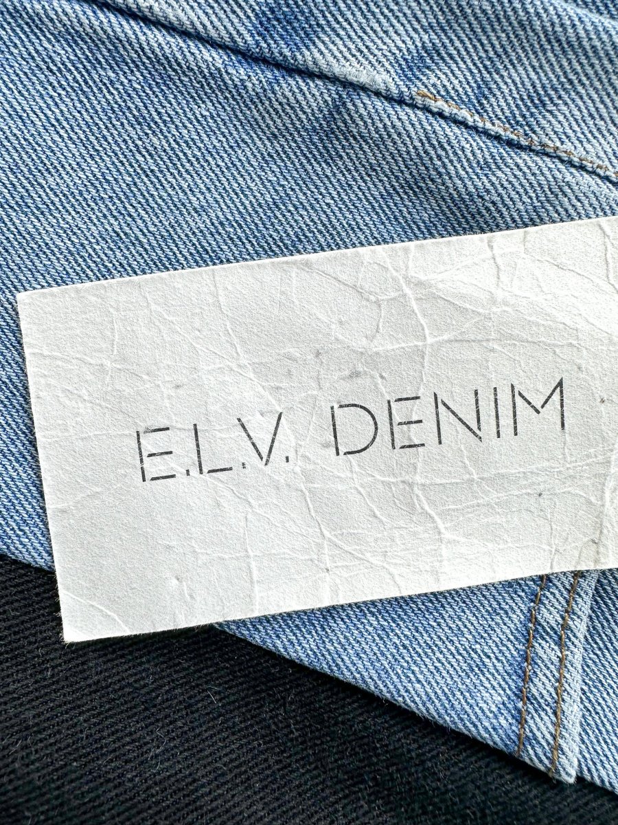 E.L.V. Denim The Twin Light Blue Black Straight Leg Jeans - Imagen 8