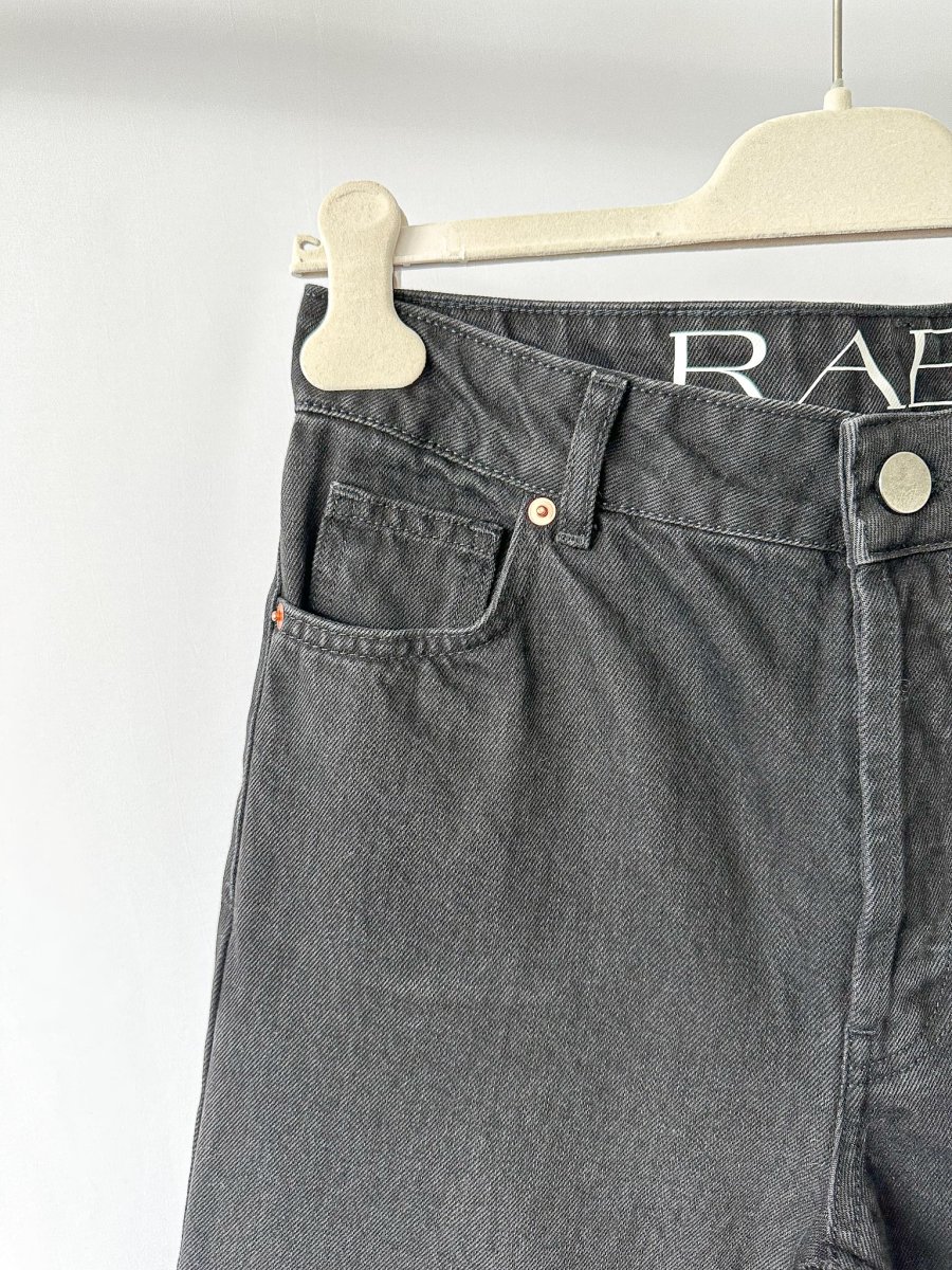 Raey Black Organic Cotton Straight Leg Denim Jeans - Imagen 3