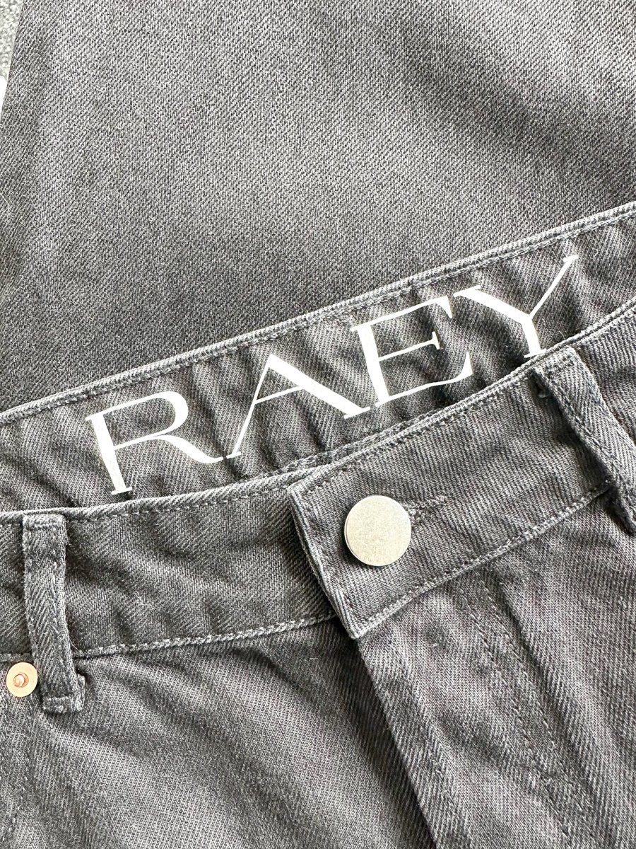 Raey Black Organic Cotton Straight Leg Denim Jeans - Imagen 7