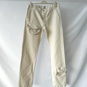 The Attico Cream Pocket Detail Cargo Style Trousers