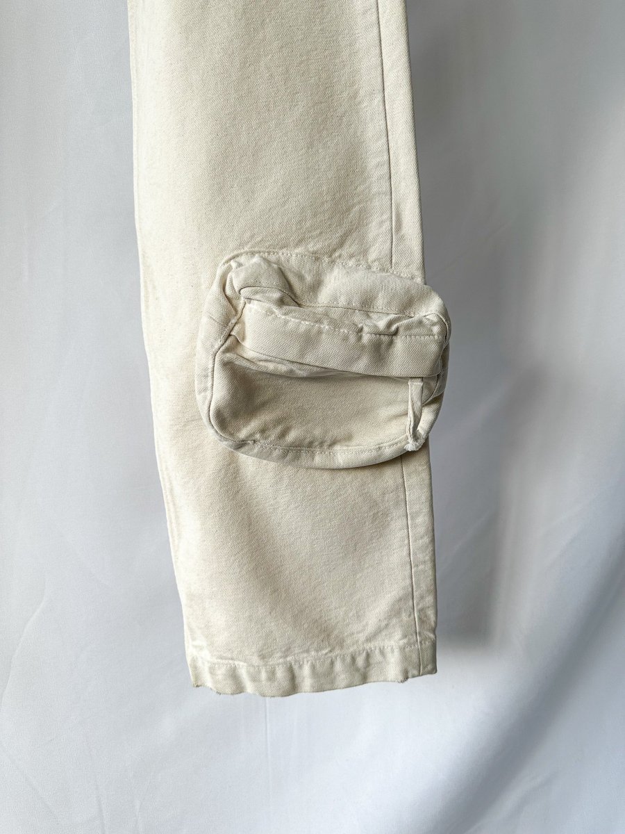 The Attico Cream Pocket Detail Cargo Style Trousers - Imagen 8