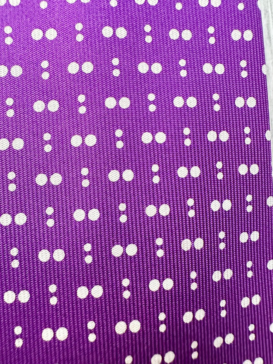 E Marinella Purple Double Spotted Print Tie - Imagen 5