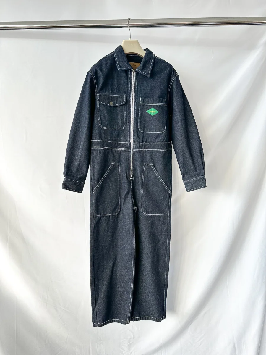 American Vintage Denim Dark Wash Boiler Jumpsuit - Imagen 3