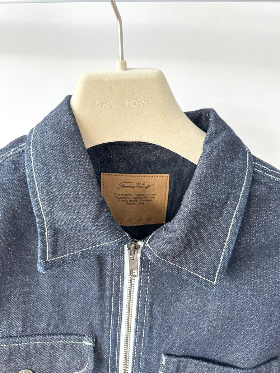 American Vintage Denim Dark Wash Boiler Jumpsuit - Imagen 4