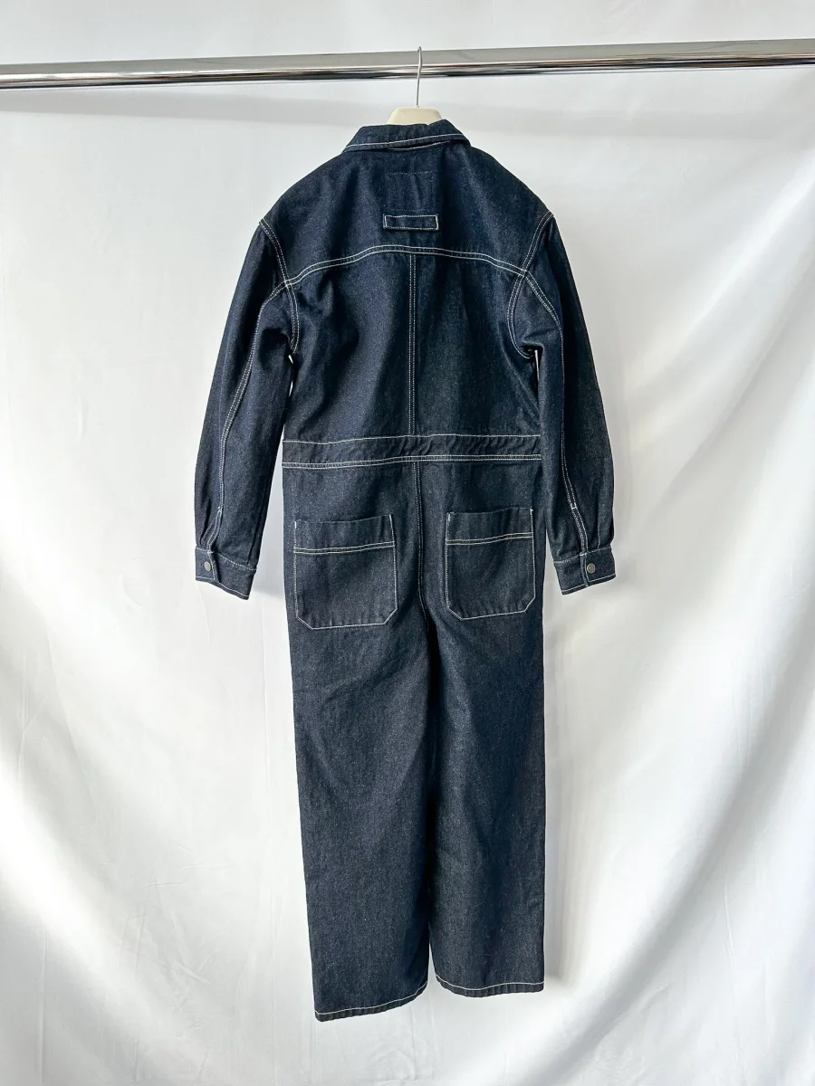 American Vintage Denim Dark Wash Boiler Jumpsuit - Imagen 5