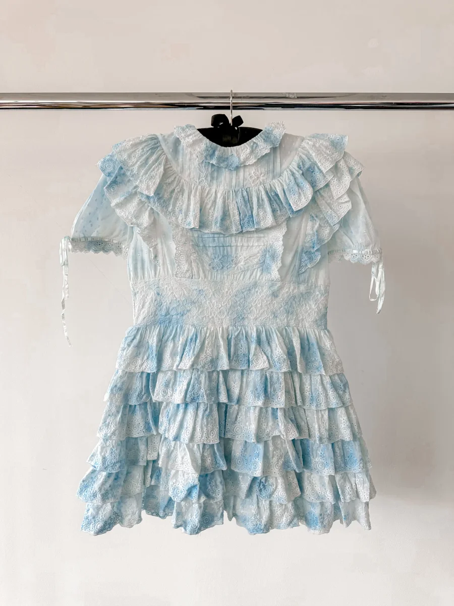 Amy Jane London Eidee Prairie Floral Embroidery Puff Sleeve Dress - Imagen 3