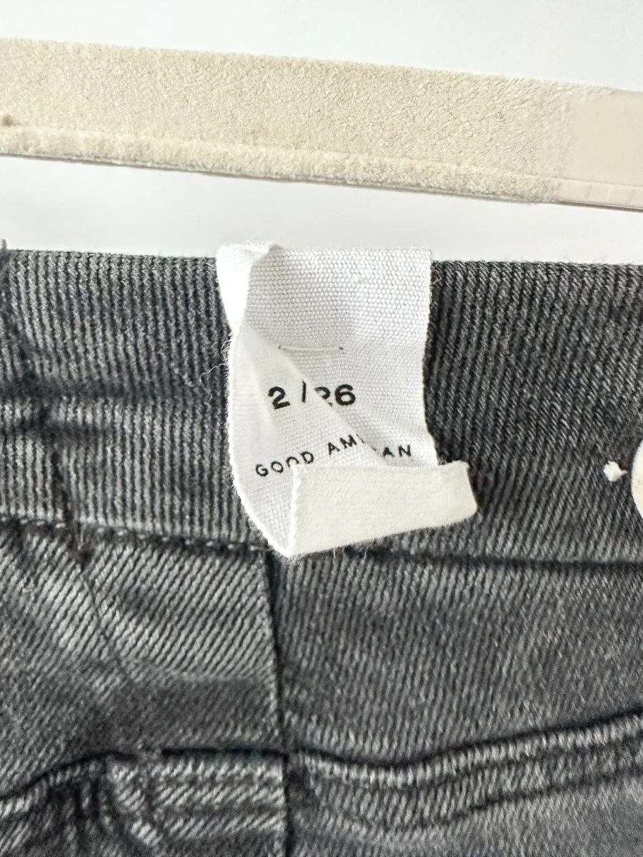 Good American Black Straight Leg Jeans - Imagen 7