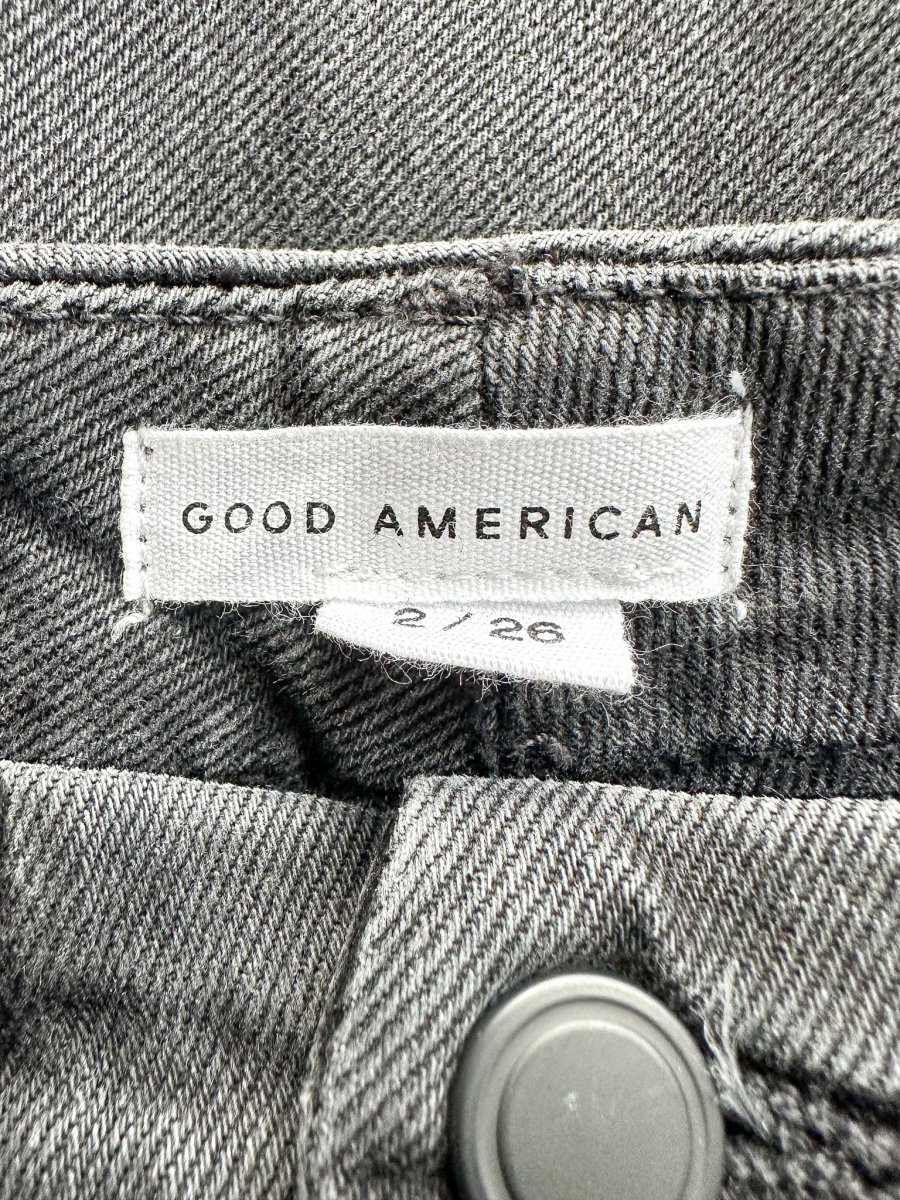 Good American Black Straight Leg Jeans - Imagen 9