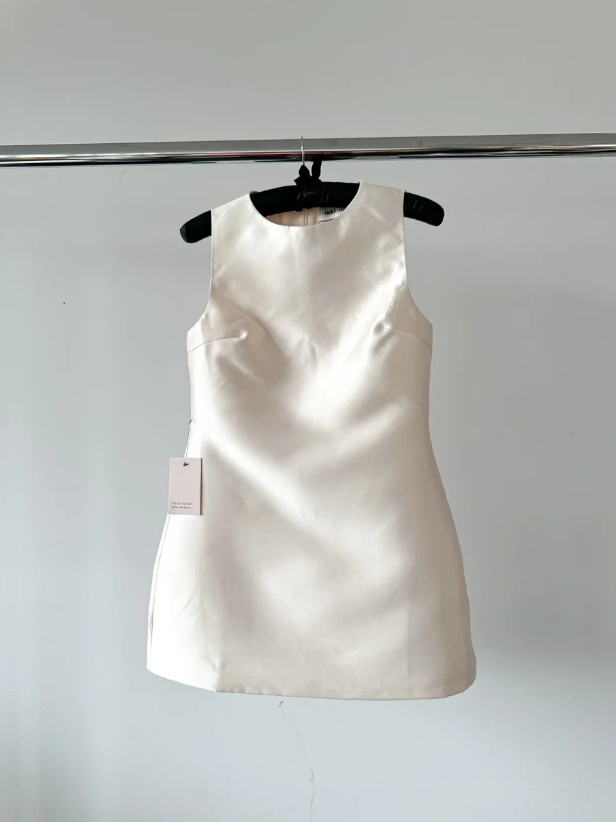 Odd Muse Satin Shift Blush Mini Dress - Imagen 3
