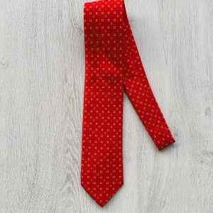 E Marinella Red Tie Blue 4 Dot Print