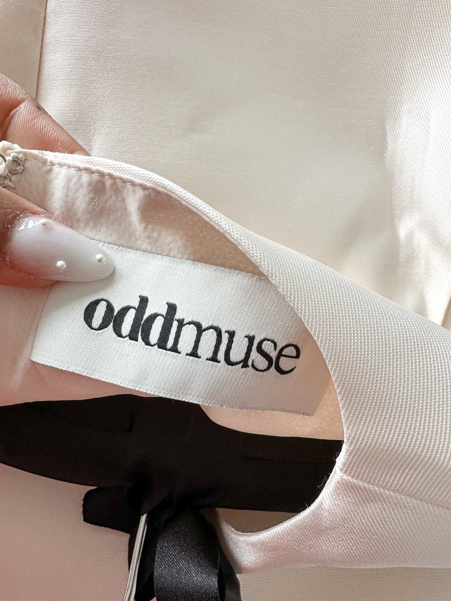Odd Muse Satin Shift Blush Mini Dress - Imagen 4