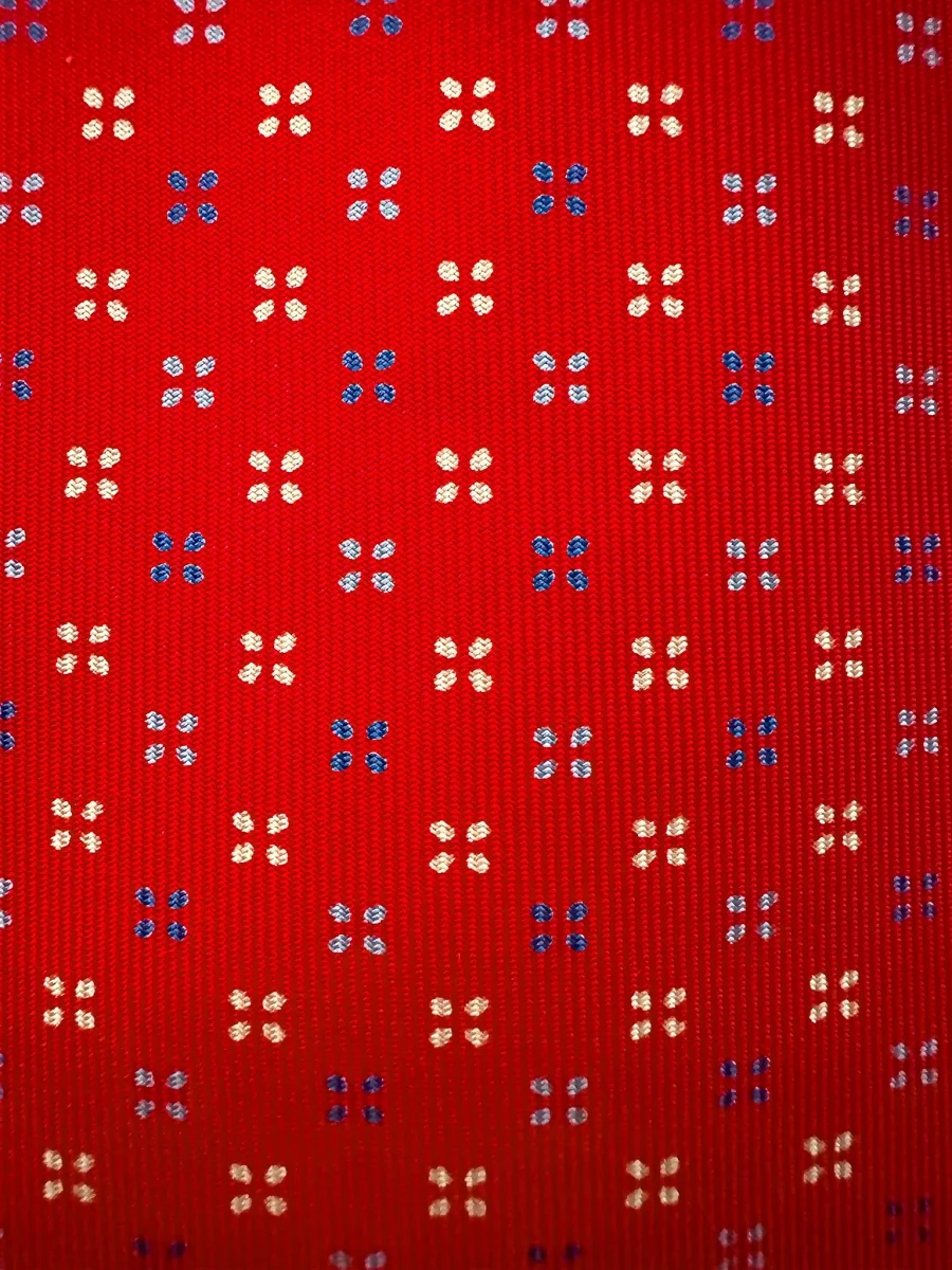 E Marinella Red Tie Blue 4 Dot Print - Imagen 5