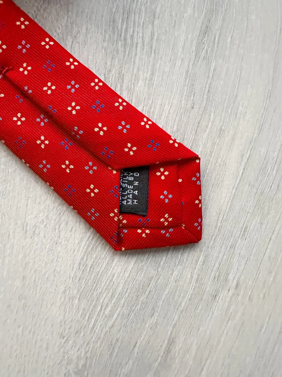 E Marinella Red Tie Blue 4 Dot Print - Imagen 7