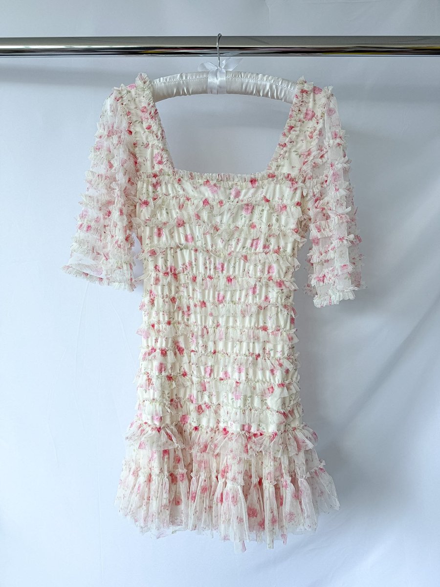 Needle & Thread Rose Ditsy Frilled Woven Mini Dress - Imagen 3