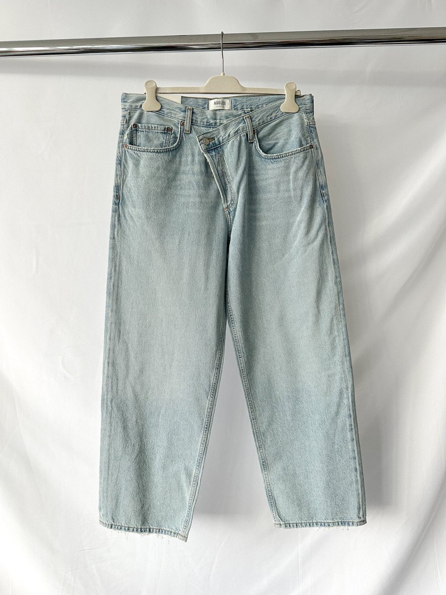 Agolde Criss Cross Light Blue Denim Jeans - Imagen 3